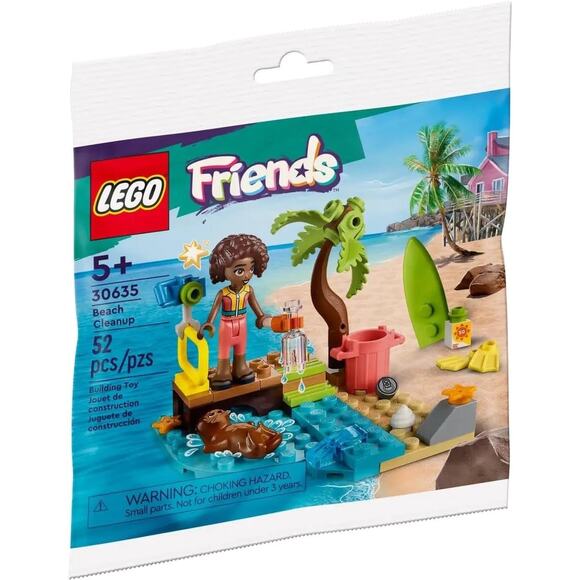 NEW LEGO Beach Cleanup Friends Bag Set 7 Total Sets Birthday Party Favors - Picture 1 of 6